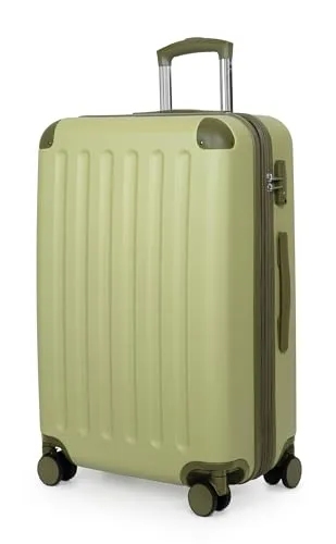 HAUPTSTADTKOFFER Spree - Mittelgroßer Hartschalenkoffer, TSA, 4 Rollen, Koffer, Trolley, Rollkoffer, Reisekoffer, Volumenerweiterung, 65 cm, 74 Liter, Kiwi