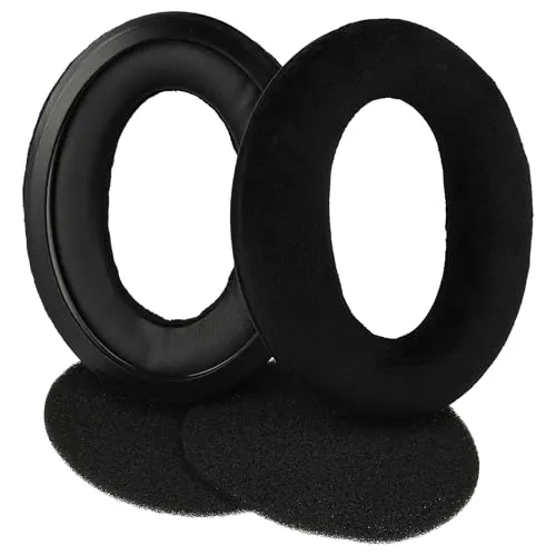 vhbw Ohrpolster kompatibel mit Sennheiser HD555, HD558, HD595, HD598, HD515, HD518 Kopfhörer Headset, Schaumstoff Schwarz