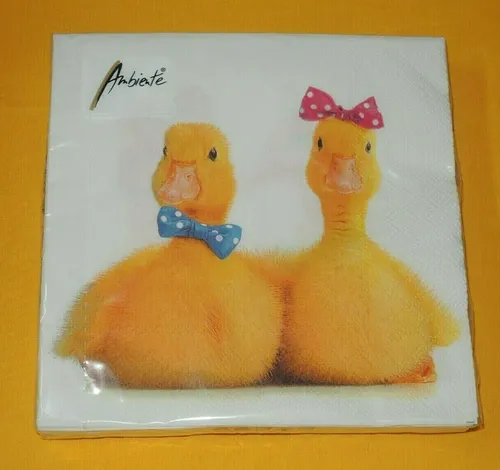 Servietten Küken Schleifen Enten 1 Packung Ambiente Frühling Ostern Motivser 20
