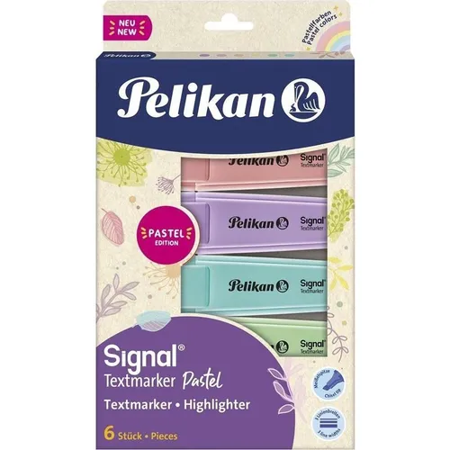 Signal Pastell-Highlighter 6 Farben von Pelikan