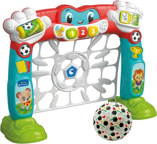 Clementoni, Interaktives Fußballtor mit Licht u. Sound; Made in Europe Karton be