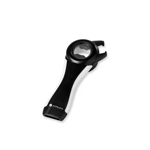 Vitility Öffner - 5-in-1, Multifunktionaler Öffner für Flaschen, Dosen, Drehverschlüsse und Kronkorken, Ergonomischer Griff für Besseren Halt, Einfaches Öffnen mit Minimalem Kraftaufwand