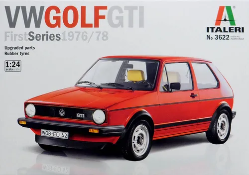 Italeri 3622S VW Golf GTI Rabbit Modellbausatz - Auto-Modellbausätze, detailgetreuer Bausatz im Maßstab 1:24 für individuelles Basteln und kreatives Gestalten.