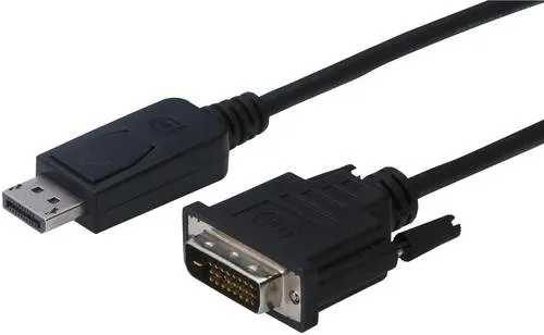 Digitus DisplayPort / DVI Adapterkabel DisplayPort Stecker, DVI-D 24+1pol. Stecker 2.00m Schwarz AK-340301-020-S schraubbar
