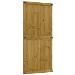 vidaXL Scheunentür Corona Honigbraun 100 x 210 cm aus Kiefernholz - Stylische Schiebetür aus robustem Kiefernholz, perfekt für Innenräume. Platzsparendes Design mit sanftem Gleitsystem für mühelosen Betrieb. Ideal für Schlafzimmer und Küchen – kombiniert Funktionalität mit modernem Look.