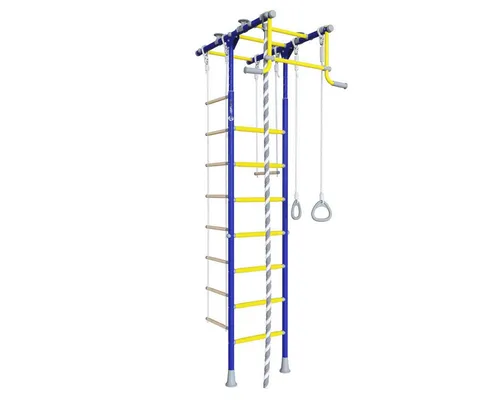 Jeflex Sprossenwand ClimbMaxx M1 - Innovative Kinder-Sprossenwand ClimbMaxx M1 mit Massagefunktion für Spiel und Training. Stabiler freistehender Rahmen, geprüft bis 200kg. Vielseitiges Zubehör inklusive Strickleiter und Ringen für abwechslungsreiche Bewegung.