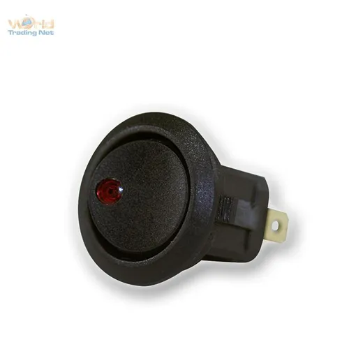 Wippschalter 1polig beleuchtet rot, 230V/6A, Wippenschalter, Schalter Wippe 5 x