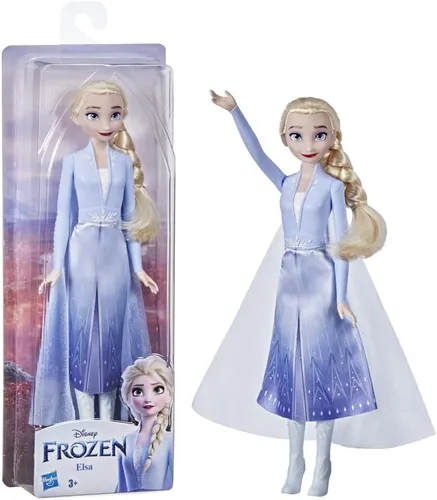 Disney Die Eiskönigin 2 Schimmerglanz ELSA Modepuppe, Rock, Schuhe und Lange Blonde Haare, für Kinder ab 3 Jahren