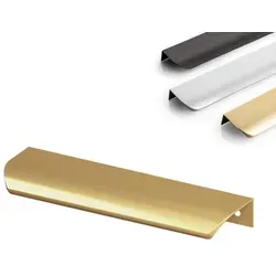 Aluminium Möbelgriff Griffleiste Gold gebürstet 52 mm (Bohrlochabstand 32 mm) - Gold