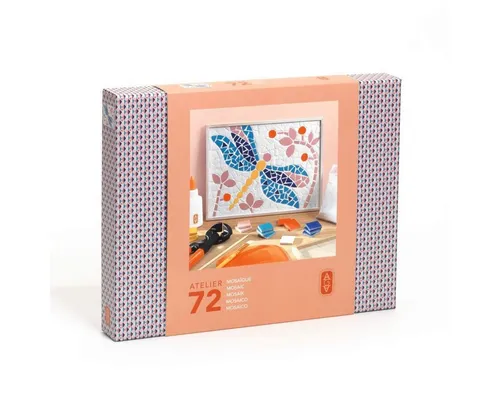DJECO Atelier 72 Mosaik-Set für Erwachsene – Kreativset mit Keramikplättchen und Werkzeug