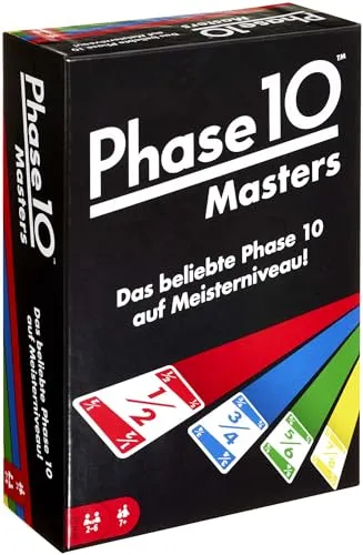 Mattel Games Phase 10 Masters Kartenspiel - Spannendes Kartenspiel für 2-6 Spieler, 60-90 Minuten Spielzeit, ab 7 Jahren, mit besonderen Spielregeln für herausfordernde Abende
