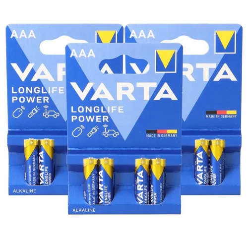 VARTA 12x Varta 4903 Longlife Power AAA Micro Batterie im 4er Blister Batterie