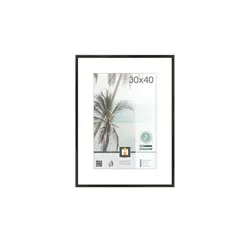 Kunststoffrahmen  Kyoto , schwarz , Kunststoff , Maße (cm): B: 31 H: 41 T: 1.8