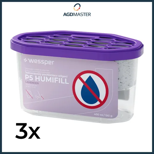 Luftentfeuchter Nachfüllpack 3x 400ml Lavendelduft Wessper P5 Humifill