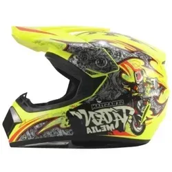 FunSport-Factory Motocrosshelm Mejia Gelb mit Sonnenblende - Motocrosshelm für Kinder – sicherer Schutz und stylisches Design für Offroad-Abenteuer. Mit integriertem Sichtschutz und optimalem Tragekomfort für unbeschwerte Fahrten.