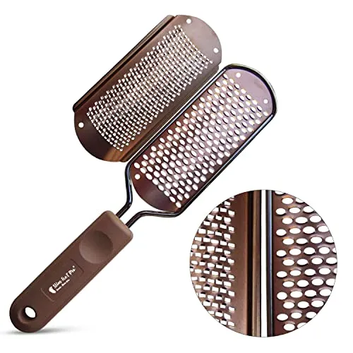 Professionelles Hornhautentferner-Set aus Edelstahl, zur Entfernung von Hornhaut, Hornhaut, abgestorbenen Haut, Kallus, Schwielen, trockene und rissige Füße, Feile für Fußpflege mit doppelter Füße