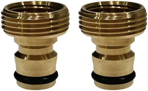 Rosenstein & Söhne Schlauchstutzen: 2er-Set Wasserhahn-Schlauchadapter, mit 3/4