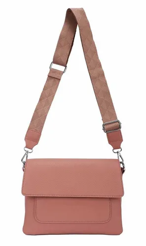 ITALYSHOP24 Schultertasche Damen Crossbody Bodybag Umhängetasche Messenger Brusttasche Crossover (Spar-Set Clutch, Tasche mit einem breitem Muster Stoffgurt/Umhängeband, Leder Optik), Handtasche Shopper Freizeit Damentasche Reise Leder Optik