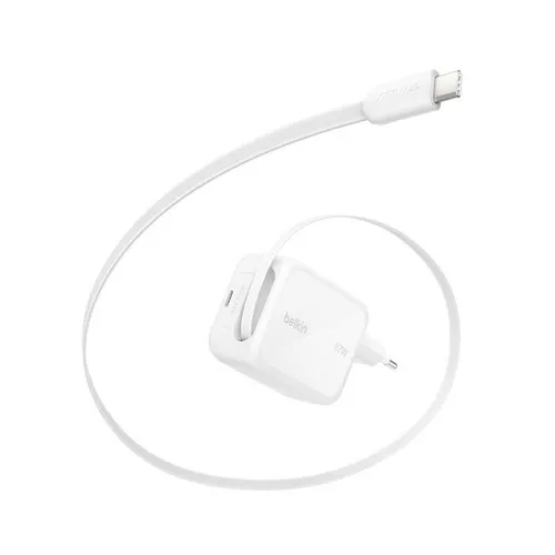 Belkin USB-C Ladegerät 67W mit Einziehbarem Kabel
