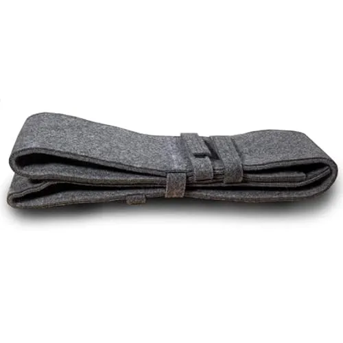 Sensalux Rückenlehnen-Polster für Bierzeltgarnituren, Polsterung, Bequeme Auflage für hohen Sitzkomfort, mit Klettverschluss, Grau - Grau (Filz), 120cm x 15cm, 1 Stück