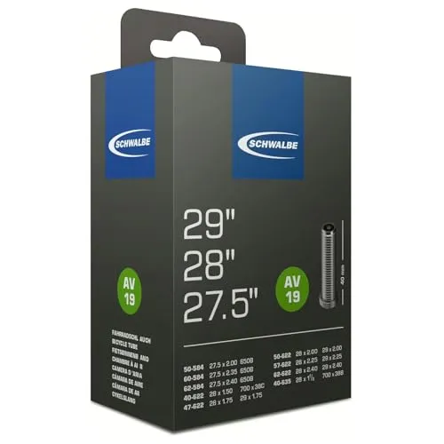 Schwalbe Unisex – Erwachsene Av 19 Schlauch, Silber, 27.5/28/29x1.50-2.40 Zoll