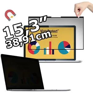 VistaProtect Blickschutzfilter Premium Magnetisch, für 15,3 Zoll Laptops, mit Blaulichtfilter