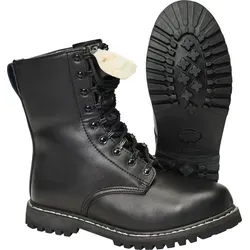 Brandit Para Boots Winter Lining Schwarz Gr. 45 - Robuste Wanderschuhe für kalte Tage - Wanderschuhe mit warmhaltendem Innenfutter, ölresistenter Sohle und Schnellschnürsystem für optimalen Komfort und Sicherheit in der Natur.
