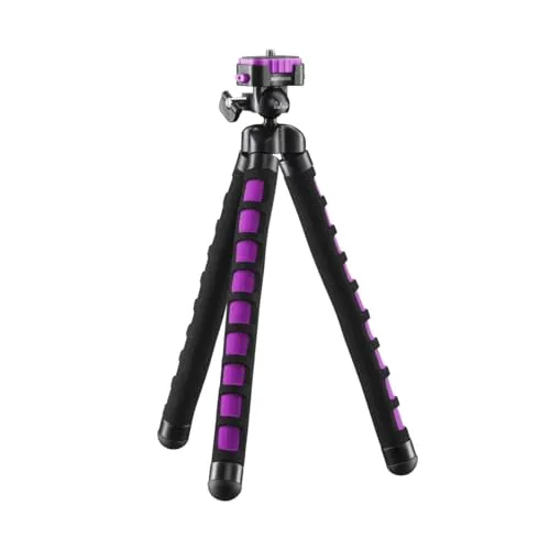 Mantona Kaleido Flex Photo/Tabletop Travel Tripod with Ball Head with Quick Release Plate – Glamorous Pink