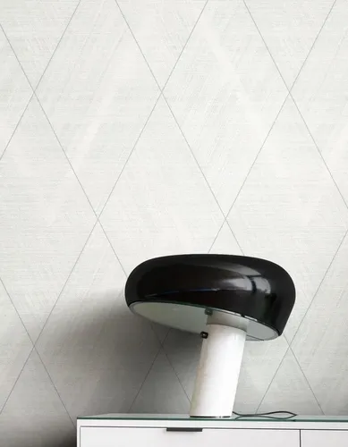 Newroom Vliestapete in Weiß mit Silber-Muster in weiß von Newroom