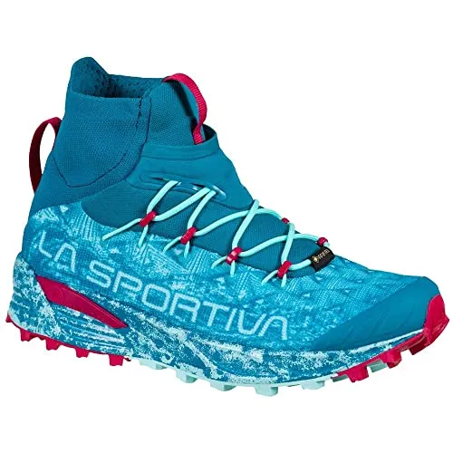 La Sportiva Uragano Woman GTX Crystal/Cerise - Winter Trail Running Schuh - Laufschuhe mit wasserabweisender Gamasche und rutschfester Sohle, perfekt für winterliche Trailbewerbe und off-road Runners.