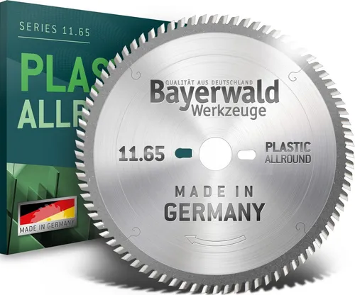 Bayerwald Kreissägeblatt HM 250 x 3.2/2.2 x 30 Z60 WZX - Kreissägeblatt für Acrylglas, mit spezieller Fase für ausrissfreies Sägen bei geringen Materialdicken bis 10 mm. Perfekt für saubere Schnittkanten und hochwertige Bearbeitung von Plexiglas.