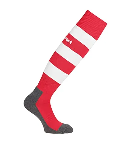 uhlsport Herren Socken Team Pro Essential Stripe Socken, Rot/Weiß, 45-47, 100610002