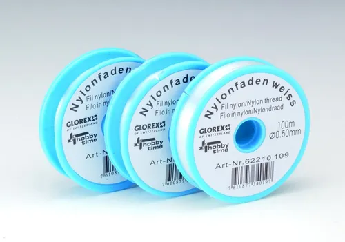 Glorex Nylonfaden weiß 0,15 mm x 100 m
