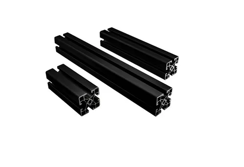 tktrading24 Profil 40x40mm light Nut 8 Aluminium Systemprofil Typ I schwarz 100-2000mm