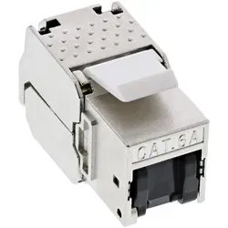 Inline® Keystone RJ45 Buchse, SNAP-In, Cat.6a, mit Staubschutz schwarz