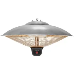 Trotec Design-Deckenheizstrahler IR 2000 SC - Heizstrahler im Industrial Design mit 2.000 W, drei Heizstufen und praktischer Fernbedienung – ideal für Terrasse, Balkon oder Außengastronomie.