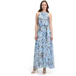 Betty&Co Sommerkleid - Tailliertes Maxi-Kleid mit grafischem Muster - Kleider in taillierter Passform, 140 cm lang mit amerikanischem Ausschnitt und Reißverschluss, perfekt für warme Sommerabende.