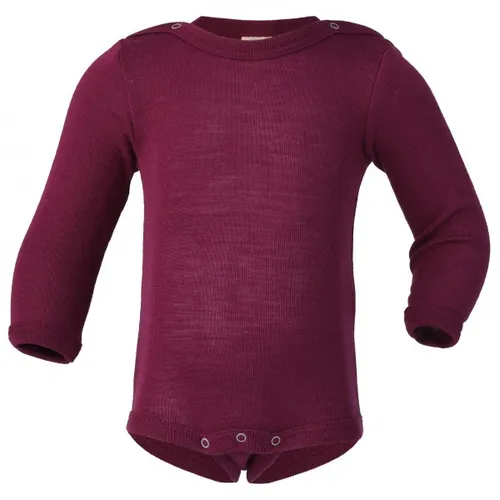 Engel Natur Baby Body langarm, 70% Wolle und 30% Seide - Bodys für Baby-Jungen, temperaturausgleichend und GOTS-zertifiziert, ideal für empfindliche Haut, Maschinenwäsche 30°C, Qualität 'Made in Germany'.