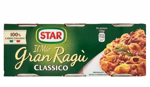 Il Mio Gran Ragù Star Classico tomatensauce sauce Pastasauce 3x100g in dosen