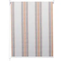 MCW Rollo D52 120x230cm Grau-Braun-Orange – Sichtschutz mit Thermobarriere - Funktionales Rollo für Wand- oder Deckenmontage, stufenlos verstellbar mit Kettenzug. Schützt vor Sonne und sorgt für angenehmes Raumklima. TÜV-zertifiziert für geprüfte Qualität.