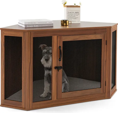 COSTWAY Eck-Hundekäfig