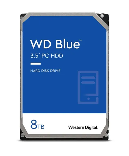 WD Blue WD80EAAZ - 8 TB interne Festplatte - Festplatte mit 8 TB Speicher, ideal für große Datenmengen und schnelle SATA 6Gb/s Übertragung.