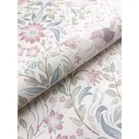 NEWROOM Tapete Rose - Vintage Floral Vliestapete mit Blumen und Vögeln - Romantische Tapete für Schlafzimmer und Wohnzimmer, lichtbeständig und leicht abziehbar. Inklusive gratis Tapezier-Ratgeber für ein perfektes Ergebnis!