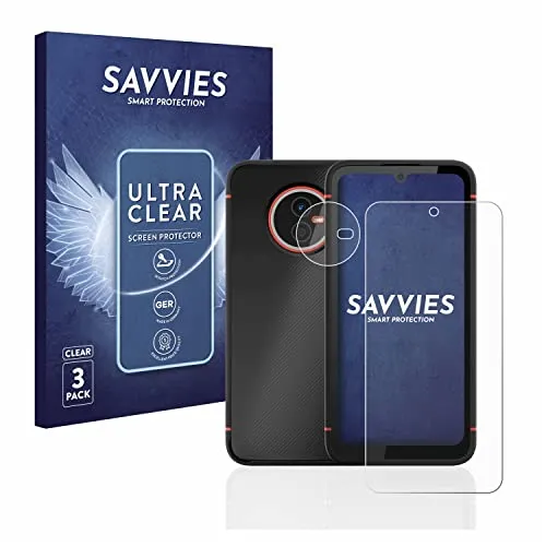 Savvies 6 Stück Schutzfolie für Gigaset GX4 / GX4 Pro (Display+Kamera) Displayschutz-Folie Ultra-Transparent