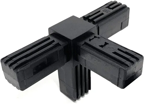 Produktbild Design61 5x Steckverbinder T-Stück für Vierkantrohre mit Abgang Rohrverbinder