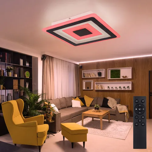 LED Deckenlampe dimmbar mit Fernbedienung & App-Steuerung