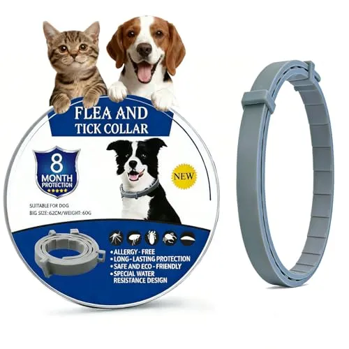Zecken- und Flohhalsband für Hunde und Katzen – Wasserdicht & Verstellbar