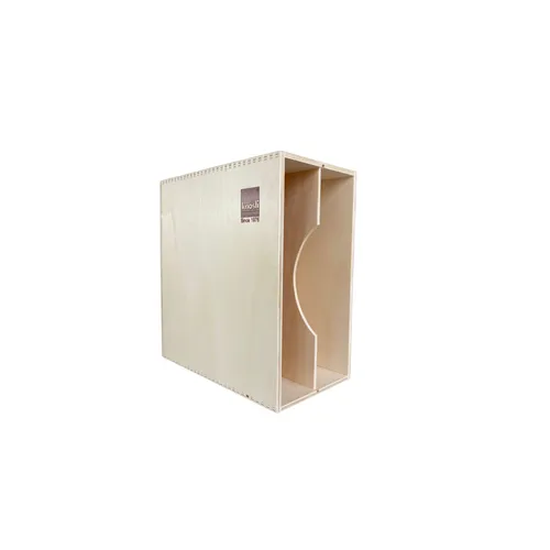 Knosti Archifix-Box Woodline – Stilvolles Vinyl-Regal - Hochwertige Holzbox für ca. 50 Schallplatten, modular und stapelbar. Nachhaltig aus PEFC-zertifiziertem Pappelsperrholz, ideal für Sammler und Musikliebhaber.