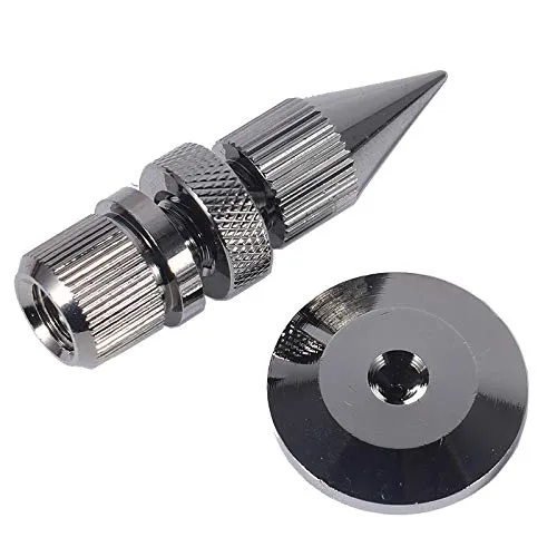 ANCLLO 4 verchromte Lautsprecher-Spikes,Kupfer-Lautsprecher-Spike-Set-Lautsprecher,stoßfest, verstellbare Isolationsfüße, Ständer, Kegelpolster für Plattenspieler, Verstärker, CD DAC Recorder