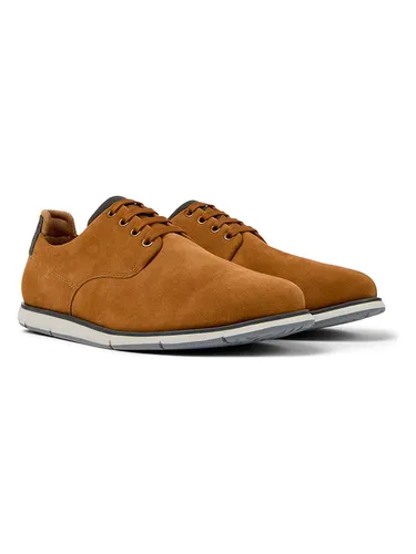 Camper Leder-Schnürschuhe in Hellbraun, Größe 41, braun, Herren